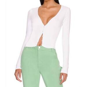 NEW LAMADE sweet v cardigan in white